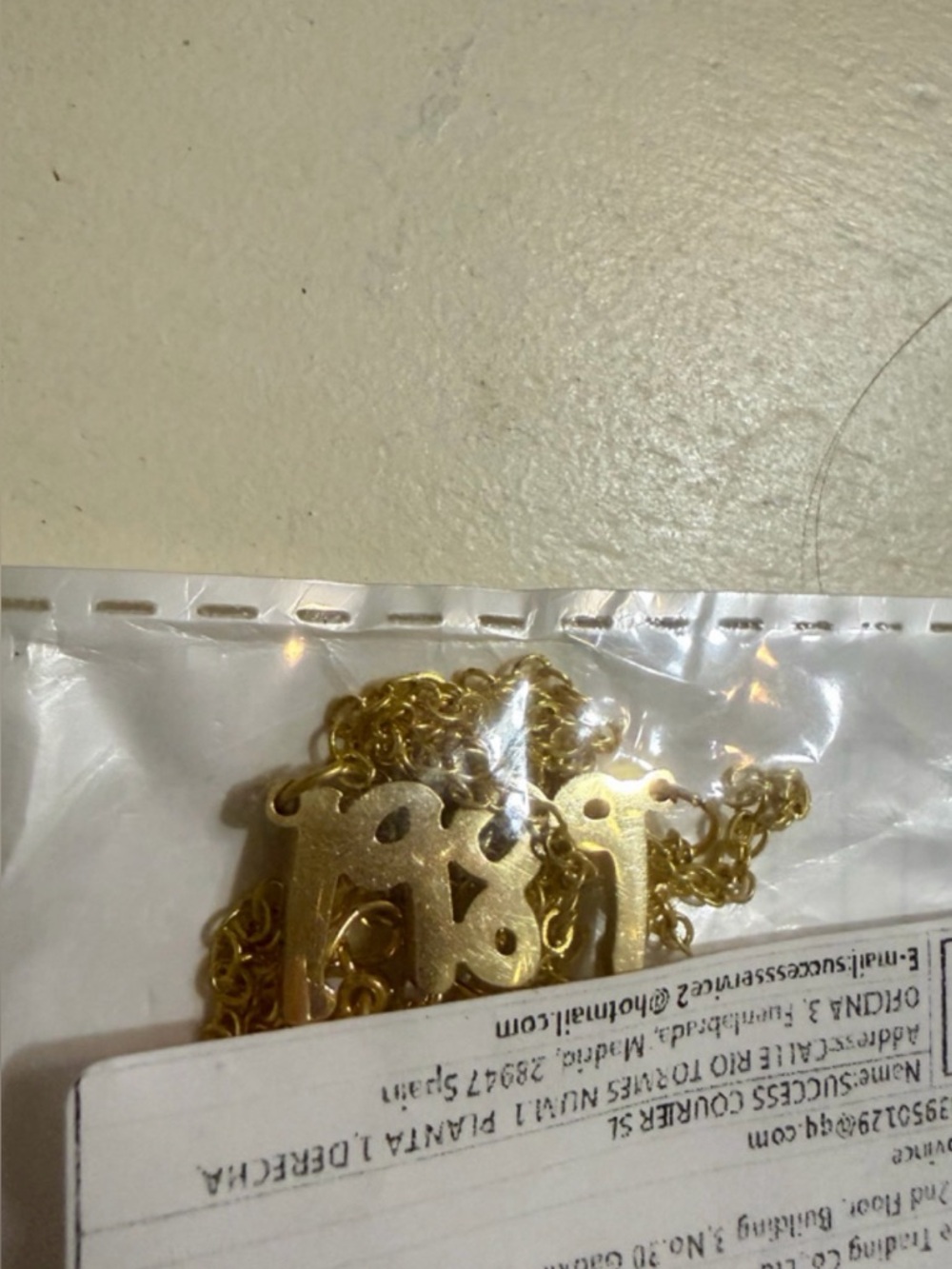 Taylor Swift 1989 Necklace Gold Color New In Package